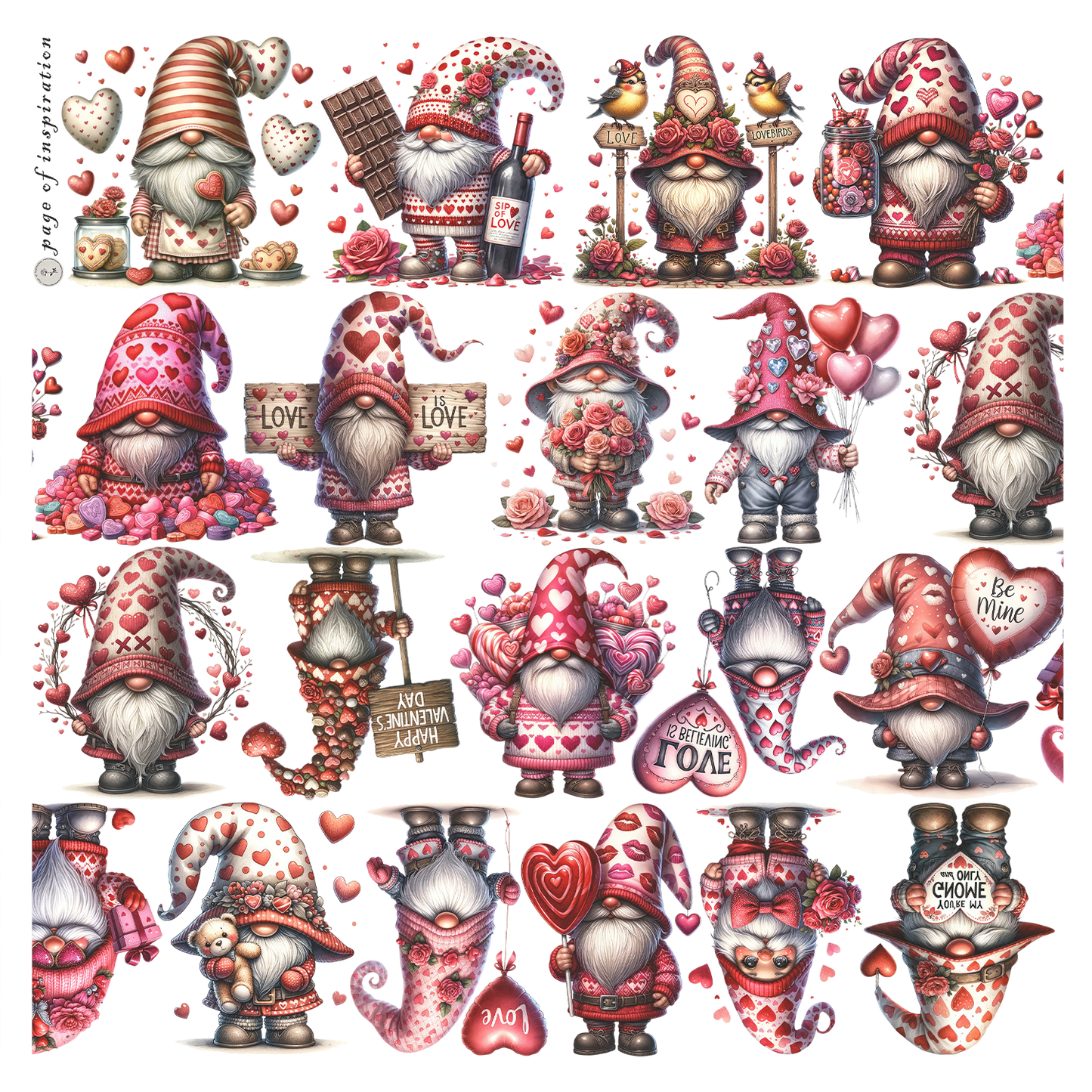 #S77 Customized PET Tape Valentine Gnome