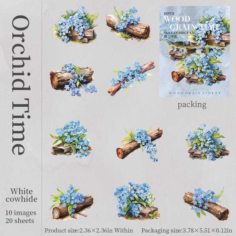 #02543 Wood Crain Time Series Sticker