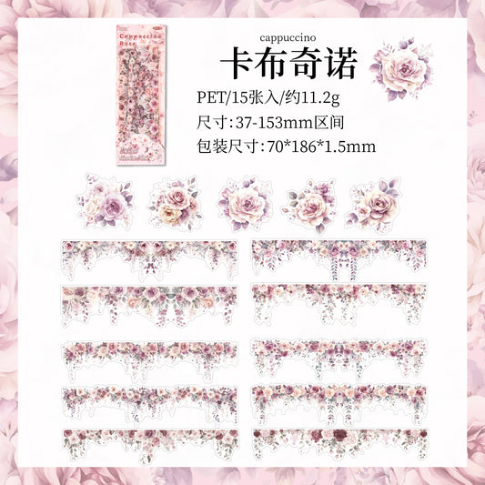 #02571 Flower Stripes Series Sticker