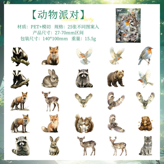 #02633 Wild Animal Scenery Series Sticker