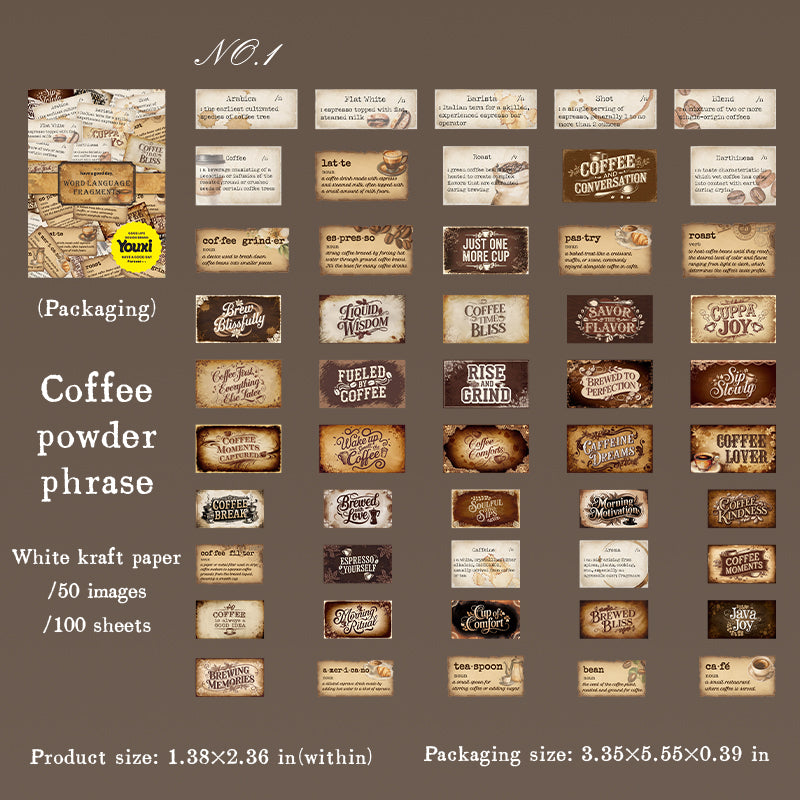 #02874 Word Pieces Series Sticker