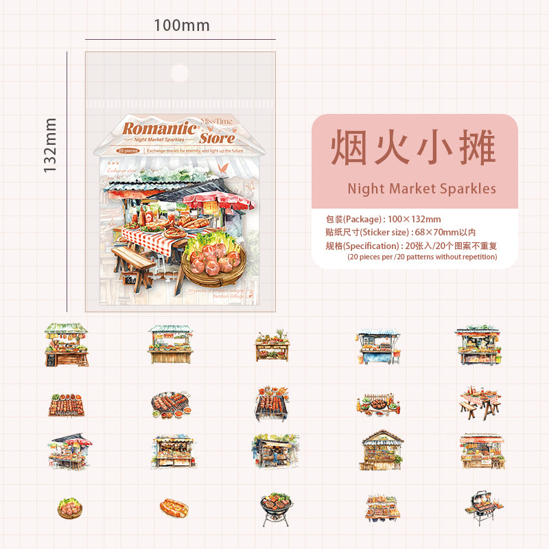 #02078 Romantic Shop Series Sticker