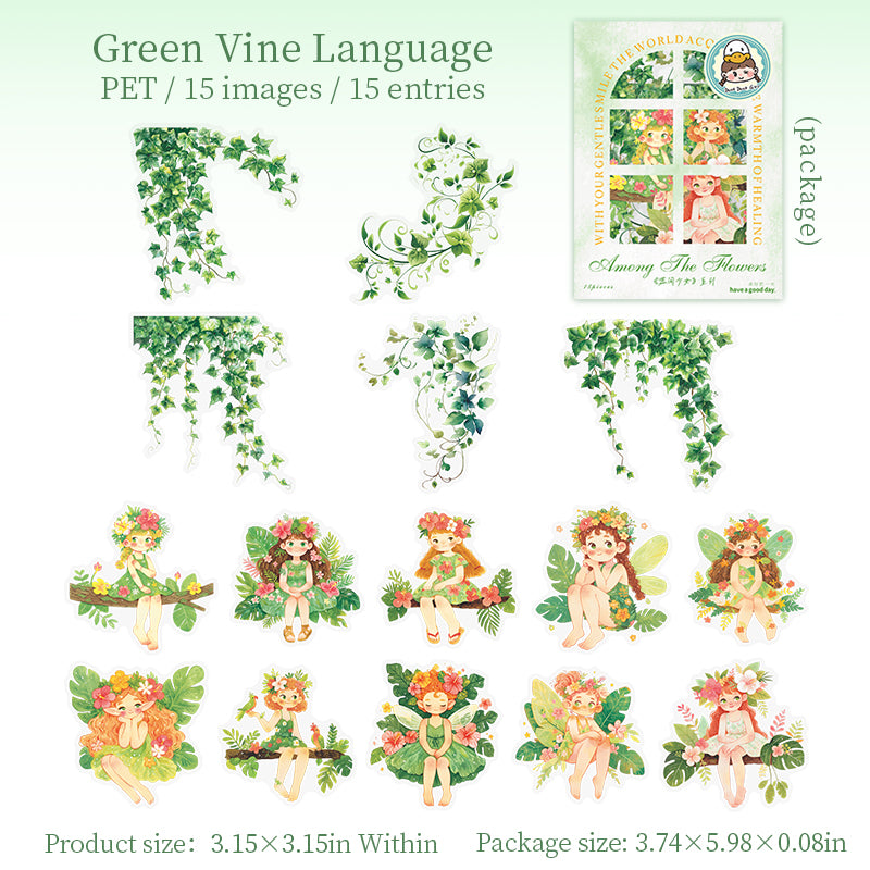 #02563 Girls in Flower Series Sticker