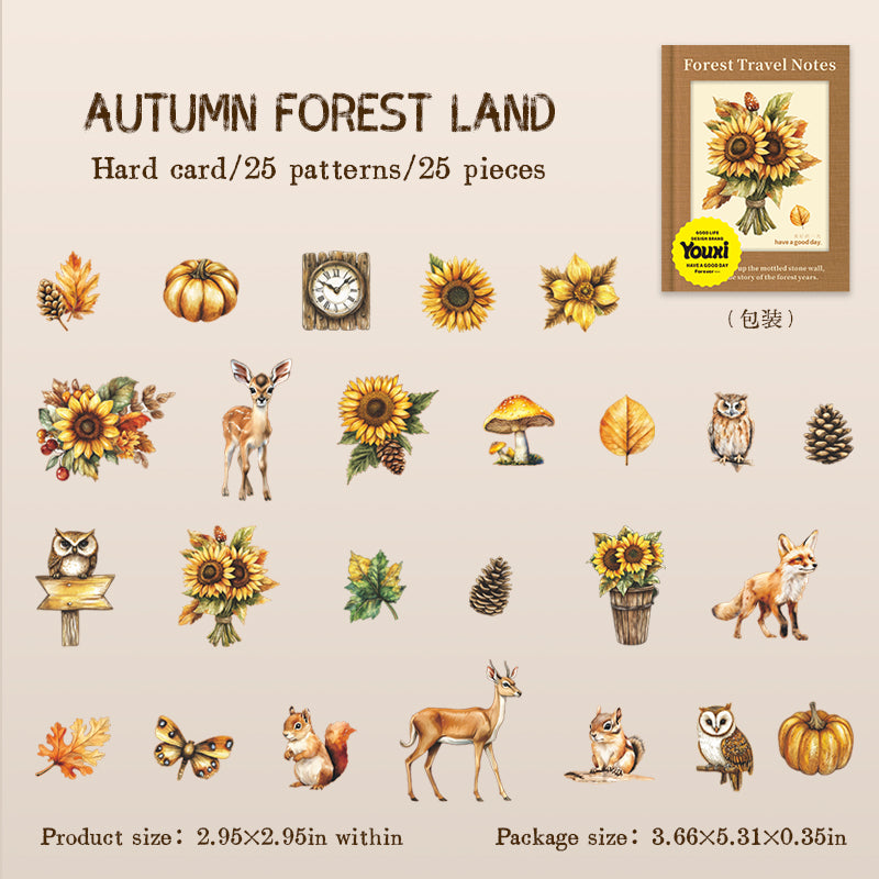 #02185 Forest Travel with Animal Series Sticker