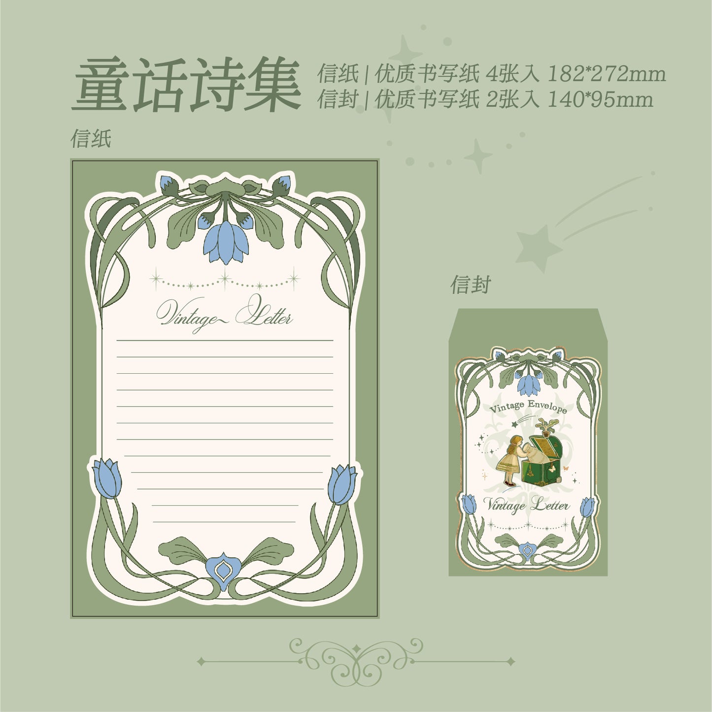 #02587 Vintage Envolope Series Material Paper