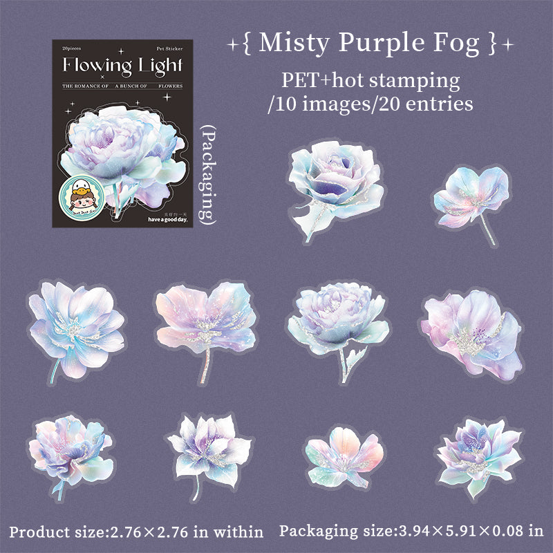 #02512 Flowing Light Flower Series Sticker