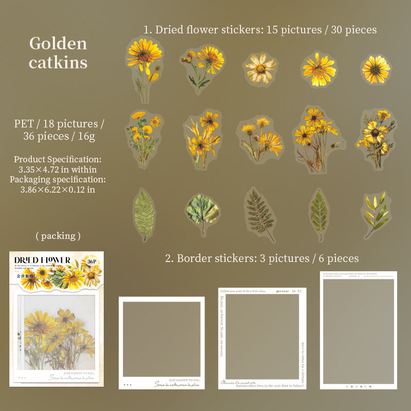 #02169 Dried Flower Series Sticker