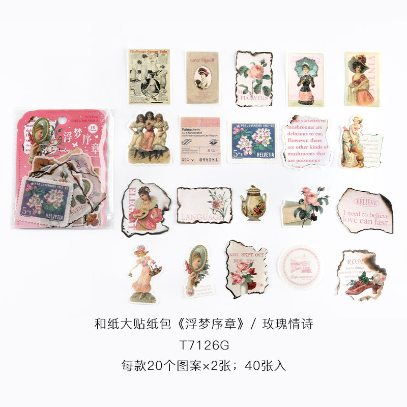 #02532 Vintage Lover Series Sticker