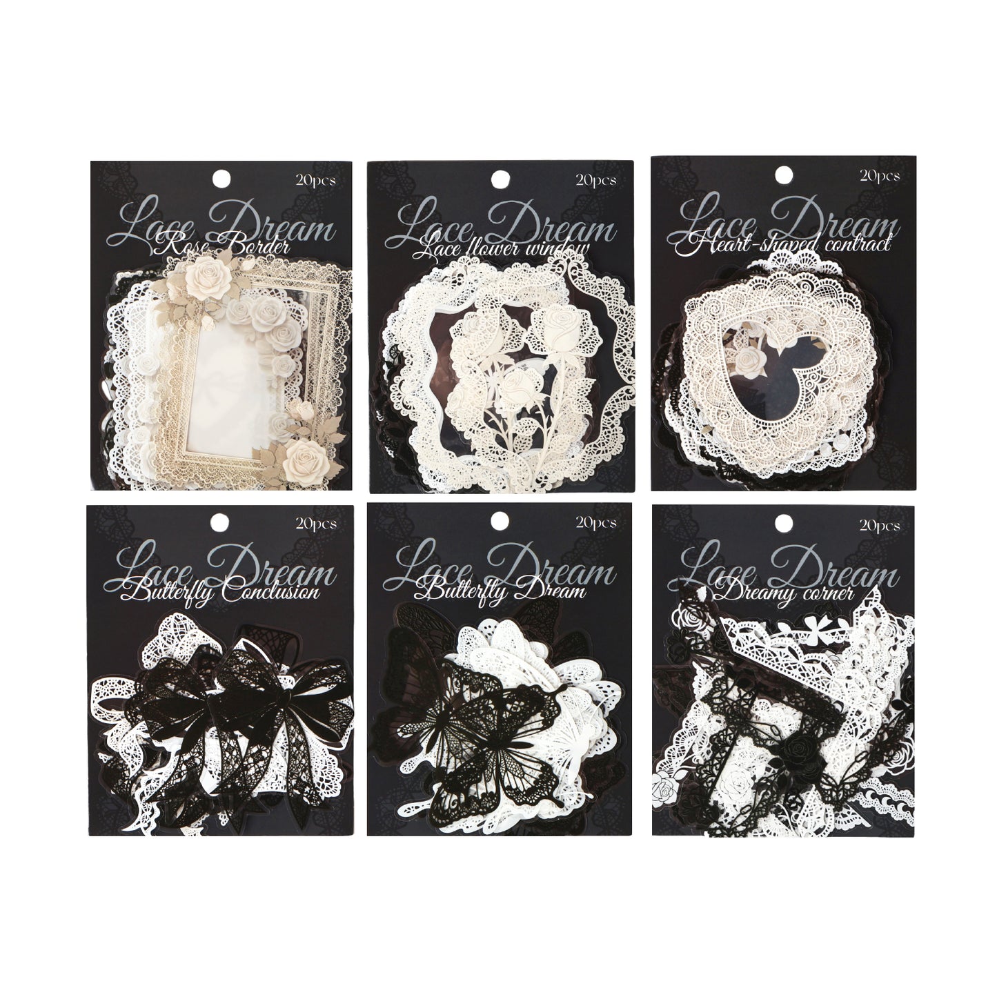 #02889 Lace Butterfly/Bowknot Series Sticker