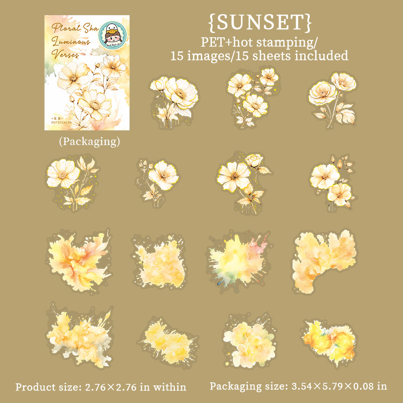 #02182 Shinny Flower Series Sticker