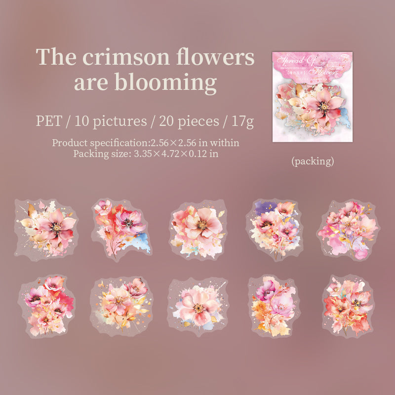#02256 Flowers Spreading Series Sticker