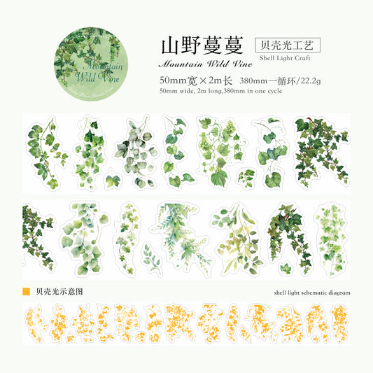 #03029 Mountain Wild Flower Branches Series Tape Roll