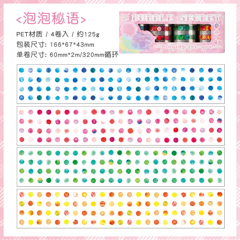 #03079 Bubble Tape Series Tape Set 4 Rolls