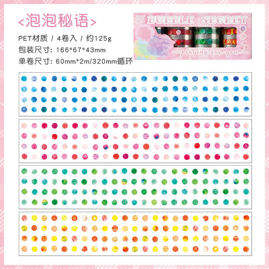 #03079 Bubble Tape Series Tape Set 4 Rolls