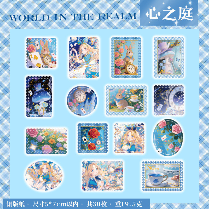 #02601 Alice Story Stamp Series Sticker