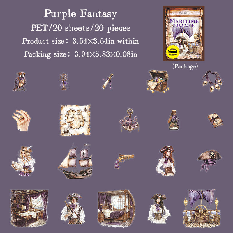 #02121 Pirate Travel Series Sticker