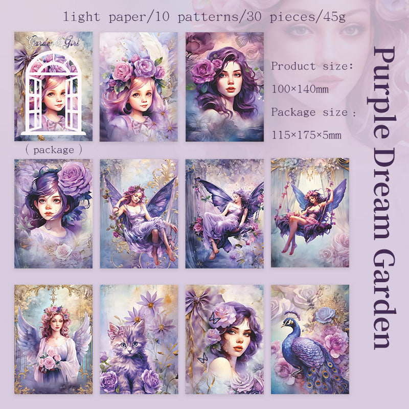 #02400 Girl Portrait in Garden Series Sticker