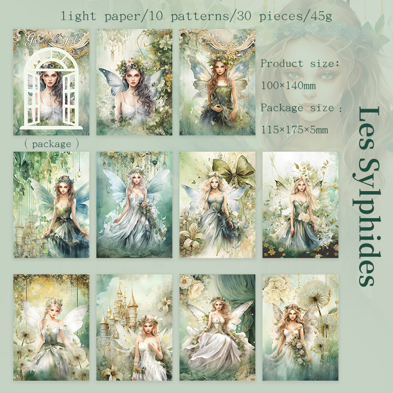 #02400 Girl Portrait in Garden Series Sticker