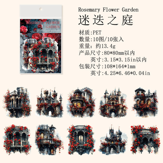 #02229 Gothic Rose Castle Series Sticker