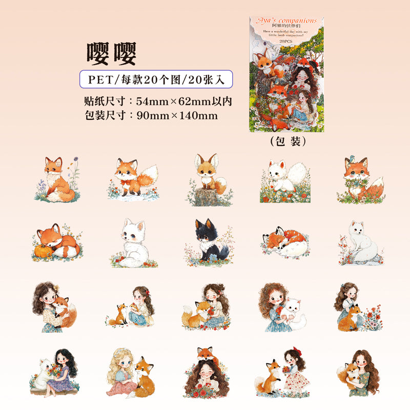 #02672 Grils PET Friends Series Sticker