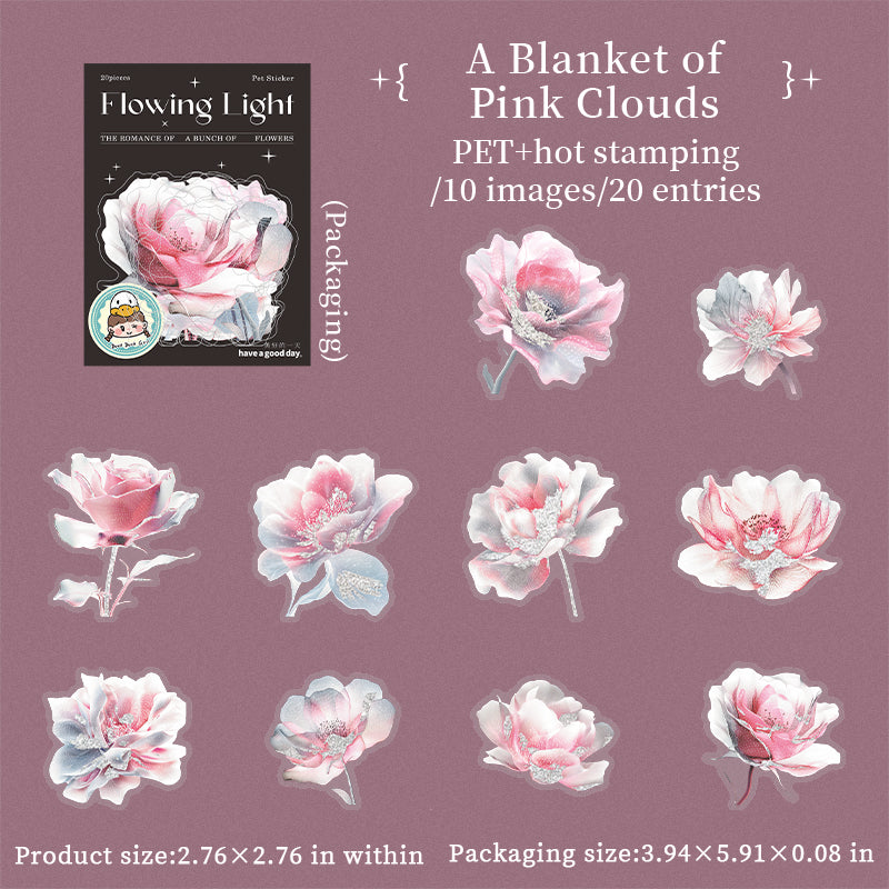 #02512 Flowing Light Flower Series Sticker
