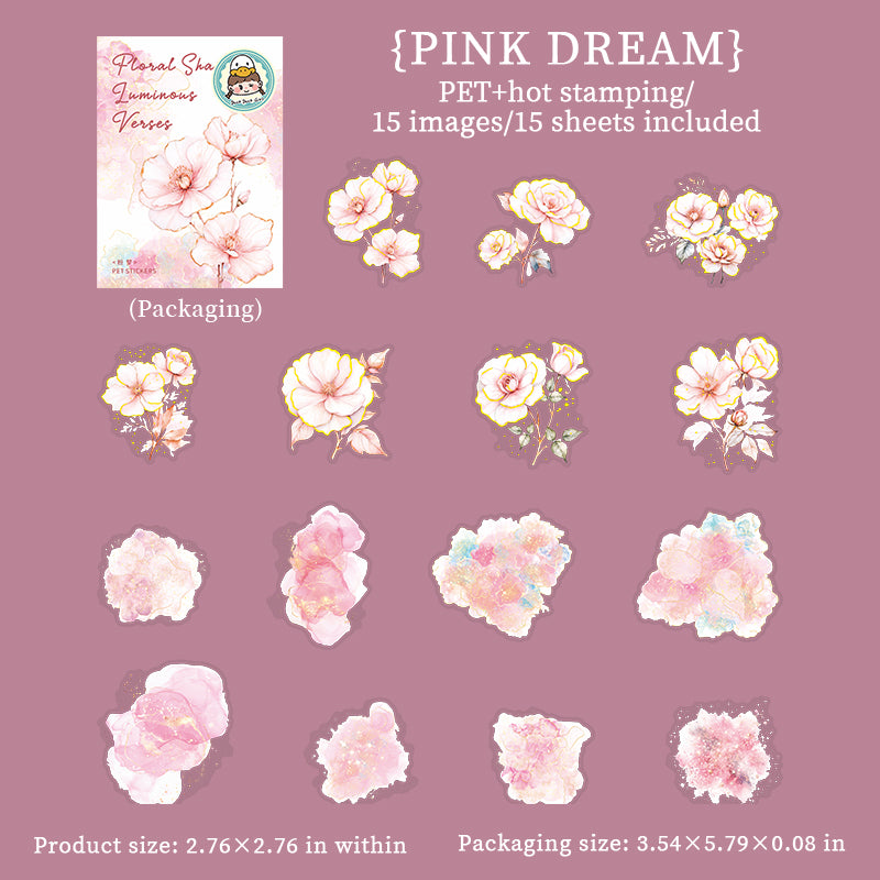 #02182 Shinny Flower Series Sticker