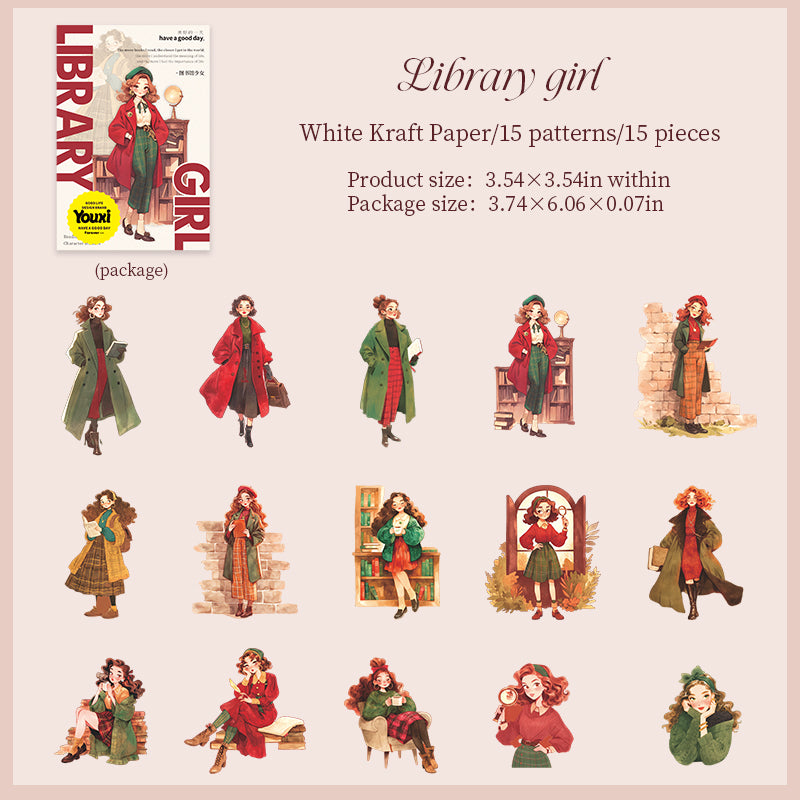 #02125 Library Girl Series Sticker