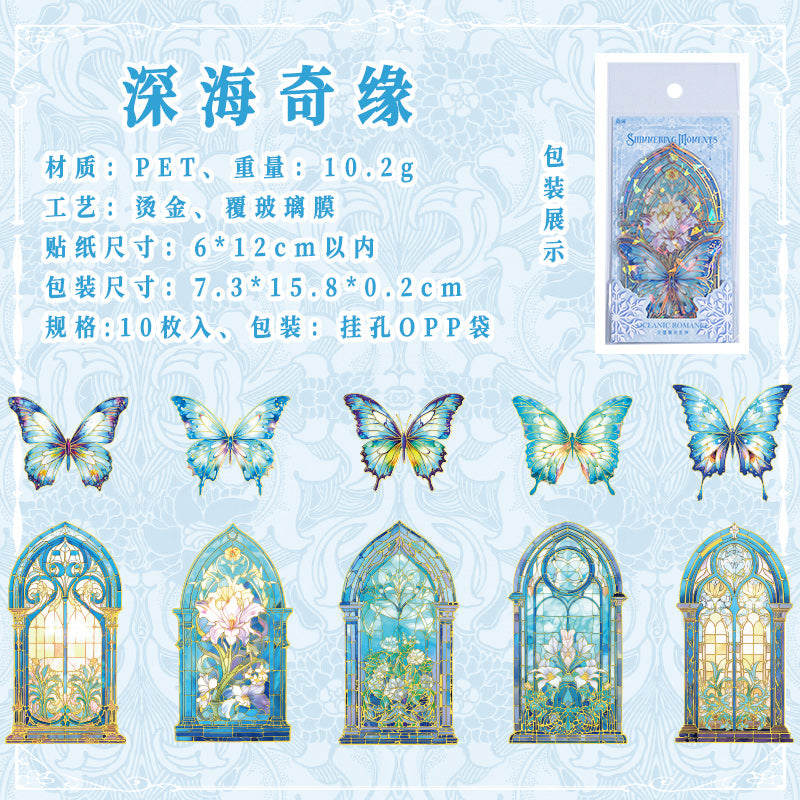 #02223 Window and Butterfly Series Sticker