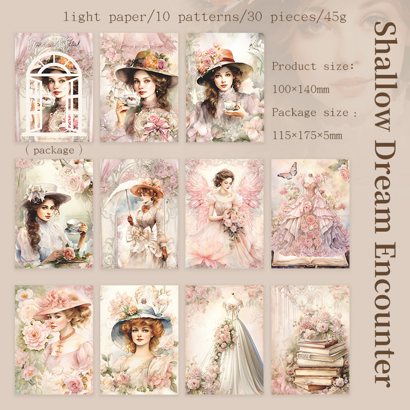 #02400 Girl Portrait in Garden Series Sticker