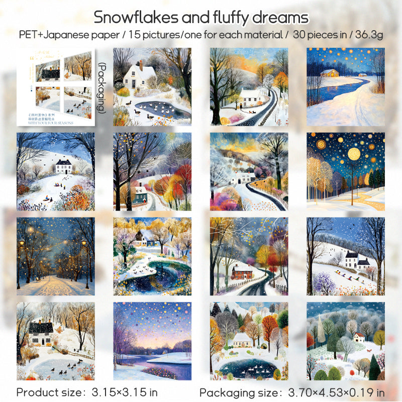 #02173 Scenery of Four Seasons Series Material Paper