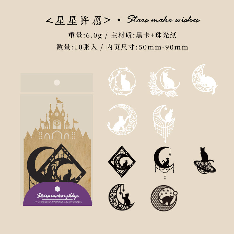 #02299 Black Cat Advanture Series Sticker