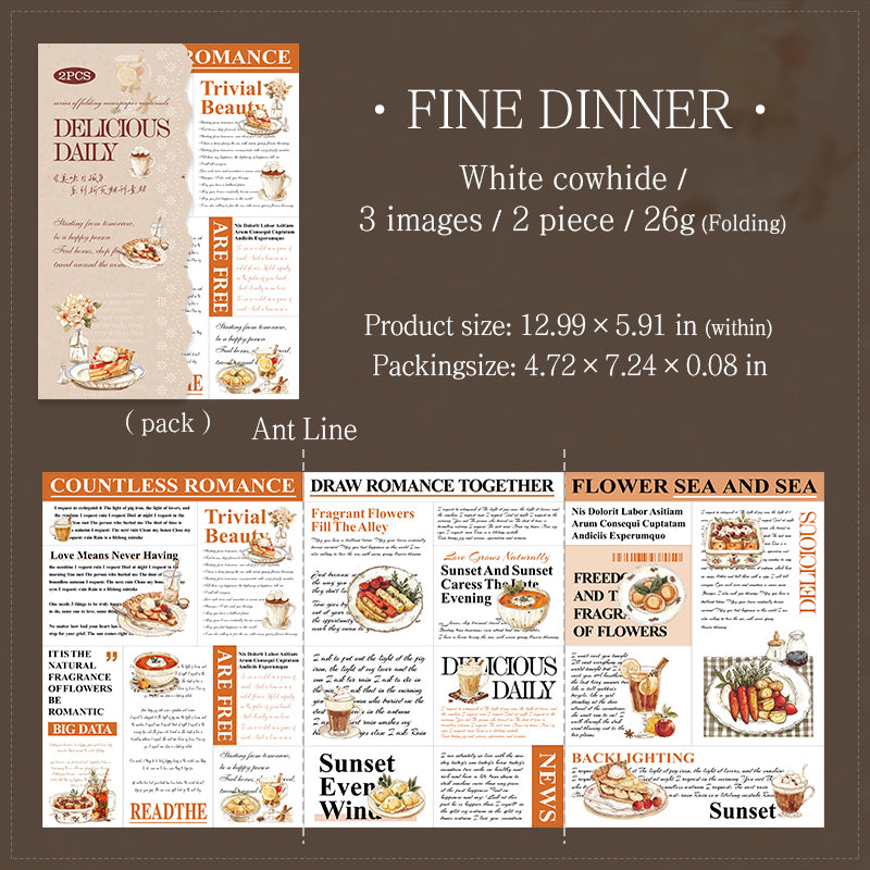 #02114 Delicacy in Newspaper Series Sticker