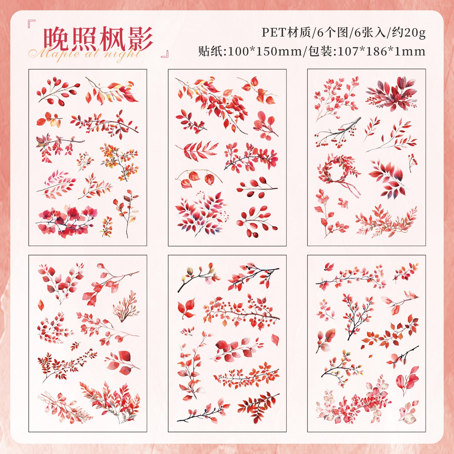 #02620 Flower All Arounded Series Sticker