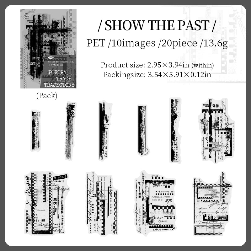 #02171 Vintage Trace of PoemSeries Sticker