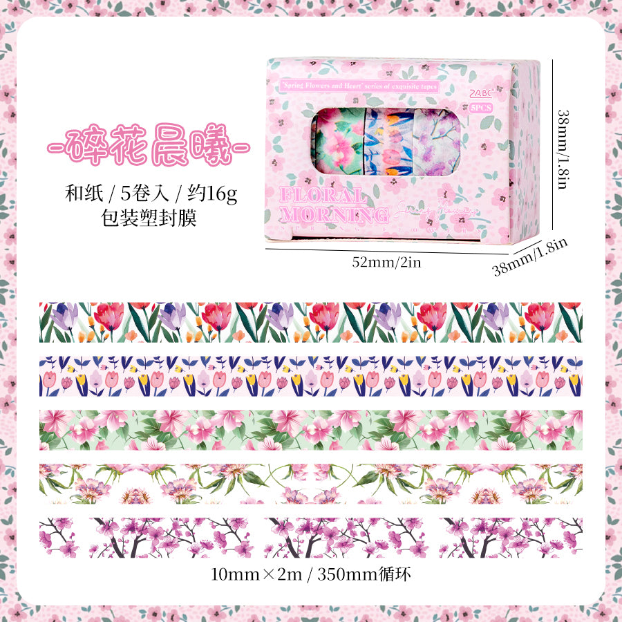 #03008 Flower Theme Series Tape 5 Rolls a Pack