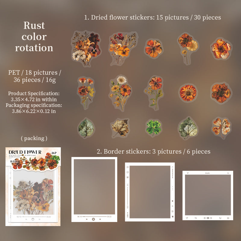 #02169 Dried Flower Series Sticker