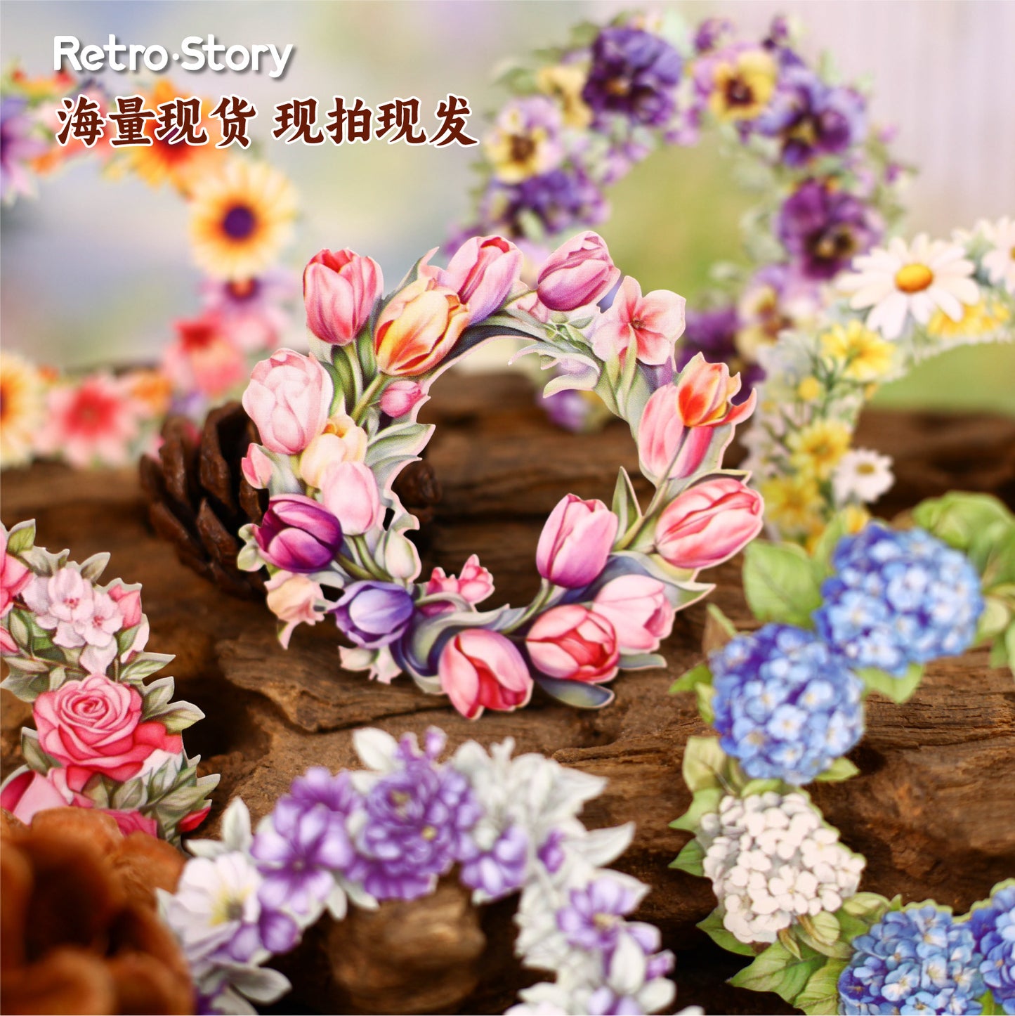 #02867 Flower Ring Series Sticker