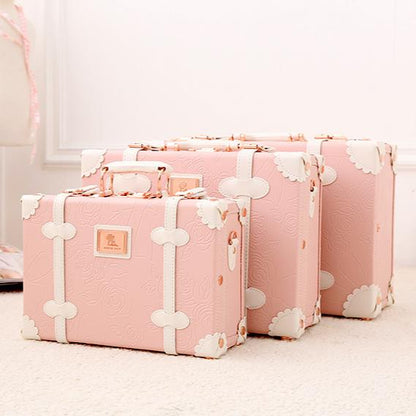 #01007  Cute Leather&Wooden Suit Case,  5 Color Options