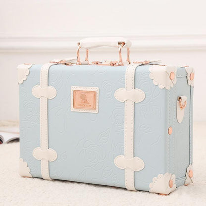 #01007  Cute Leather&Wooden Suit Case,  5 Color Options