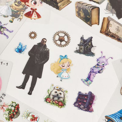 #PS-00 Pre-cut Embossed PET Sticker Sheet Bundle 40 pcs