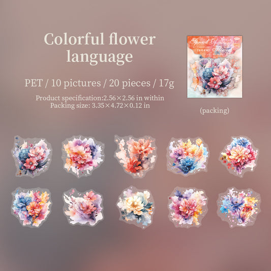 #02256 Flowers Spreading Series Sticker