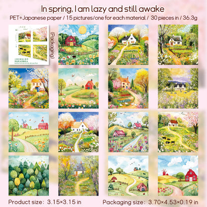 #02173 Scenery of Four Seasons Series Material Paper