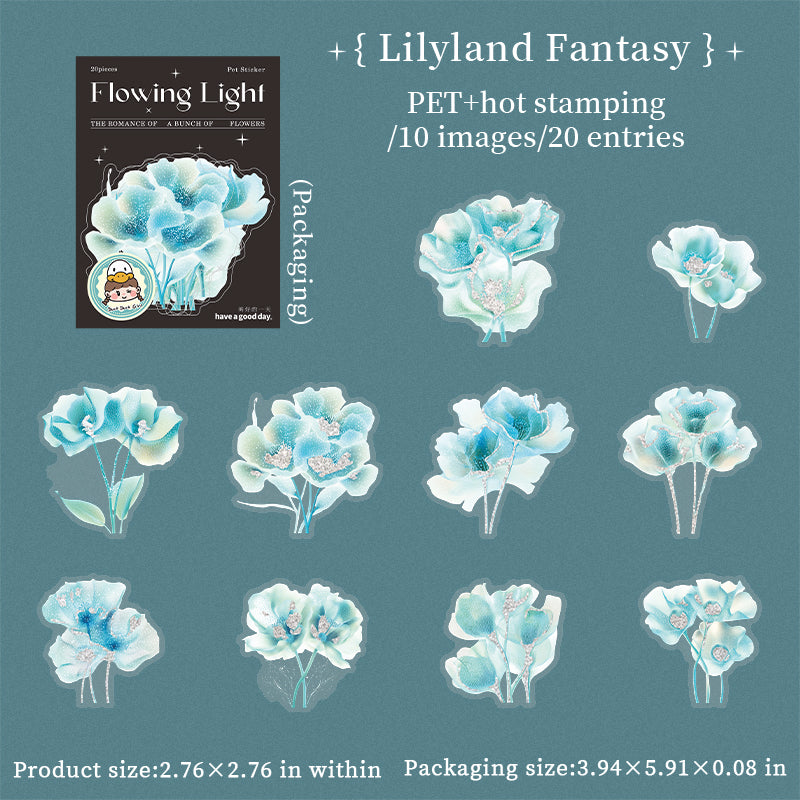 #02512 Flowing Light Flower  Series Sticker