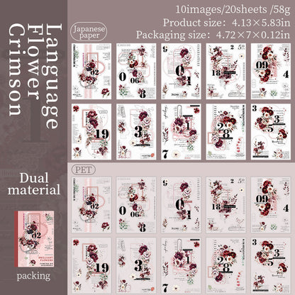 #02310 Girl in Flower Series Sticker Material Paper
