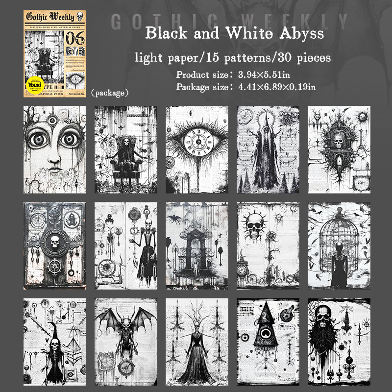#02562 Gothic Weekly Series Material Paper