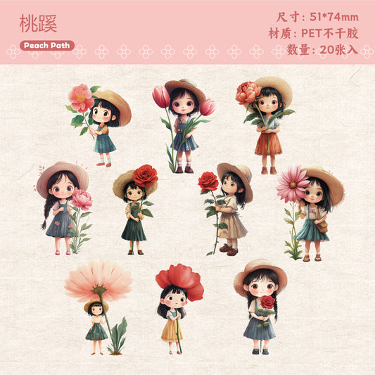 #02195 Flower Girl Series Sticker