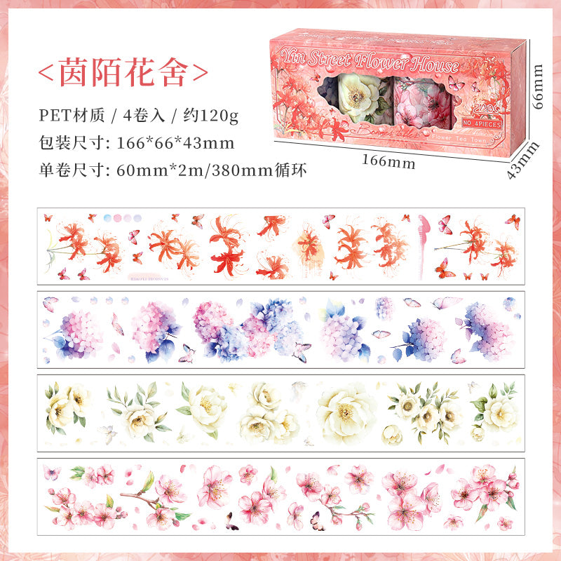 #03095 Flower Series Tape set 4 Rolls