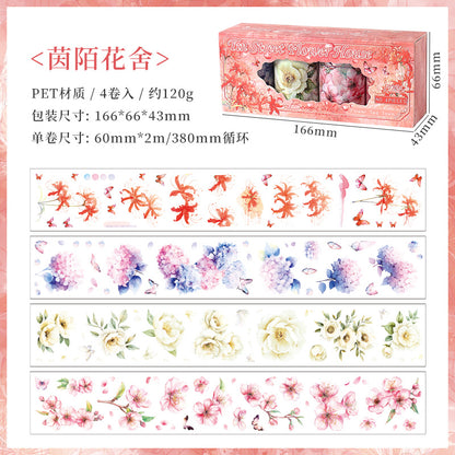 #03095 Flower Series Tape set 4 Rolls