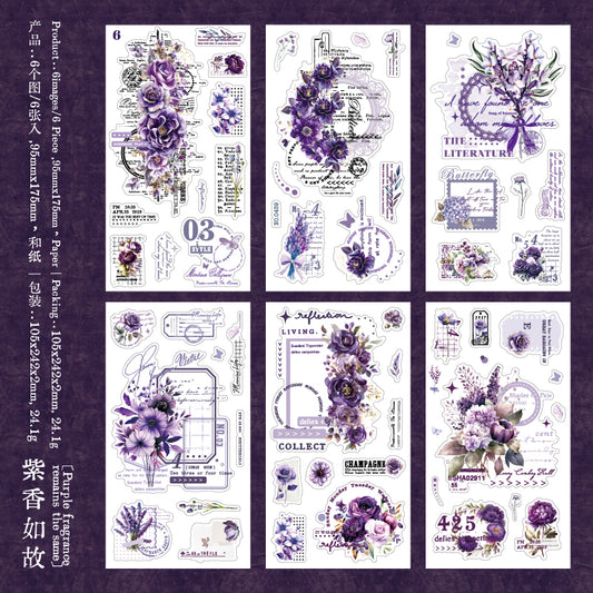 #02301 Flower Diary Series Sticker