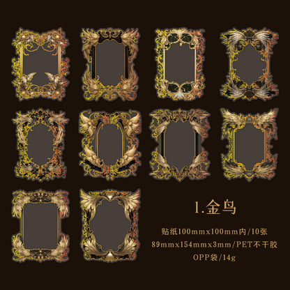 #02296 Golden Frame Series Sticker